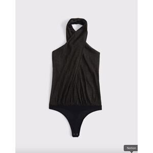 NEW Abercrombie & Fitch Sleeveless Halter Wrap Bodysuit Size M Going Out Date